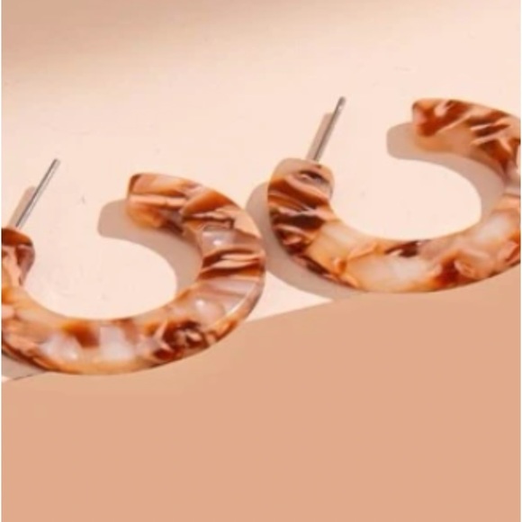 Jewelry - RESIN Cuff Hoop Earrings